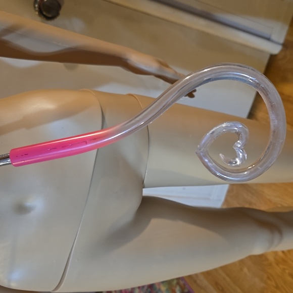 Betsey Johnson Clear and Pink Lip Print Umbrella - Picture 3 of 7